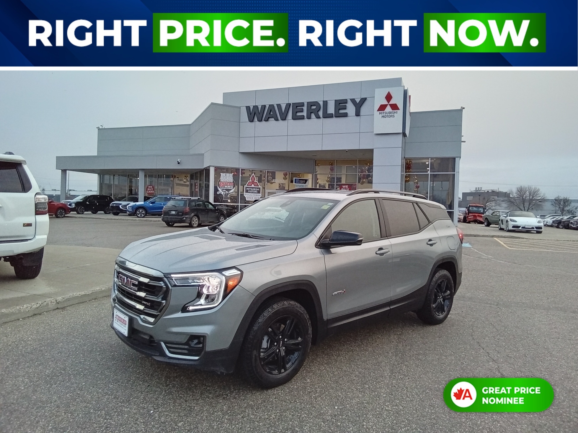 Gray 2024 GMC Terrain AT4 AWD SUV / Crossover All-Wheel Drive 9-Speed Automatic