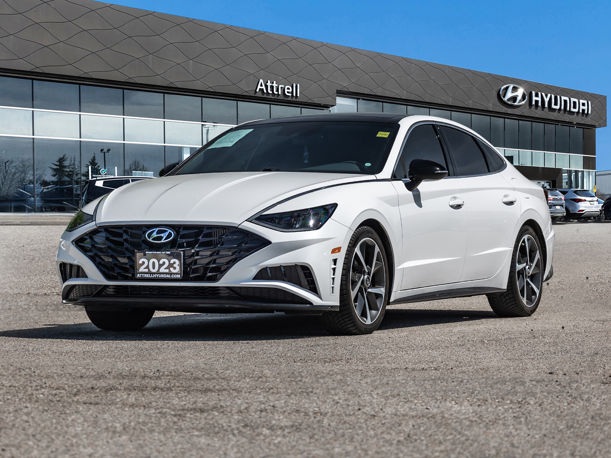 White 2023 Hyundai Sonata Sport FWD Sedan 8-Speed Automatic