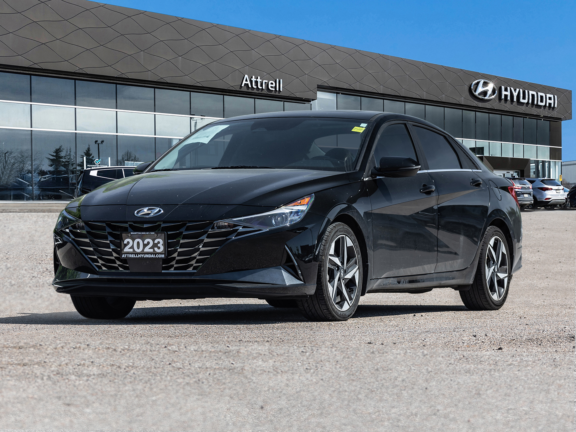 Black 2023 Hyundai Elantra Hybrid Luxury FWD Sedan 6-Speed Automatic