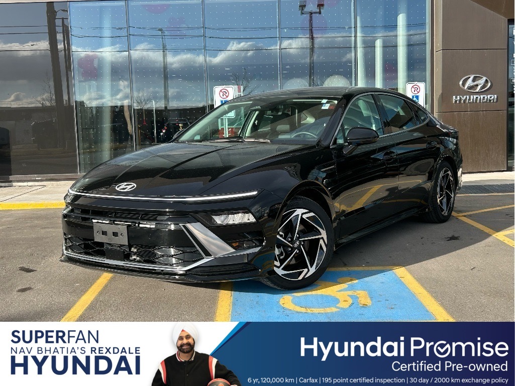 Black 2025 Hyundai Sonata Preferred Trend AWD Sedan 8-Speed Automatic