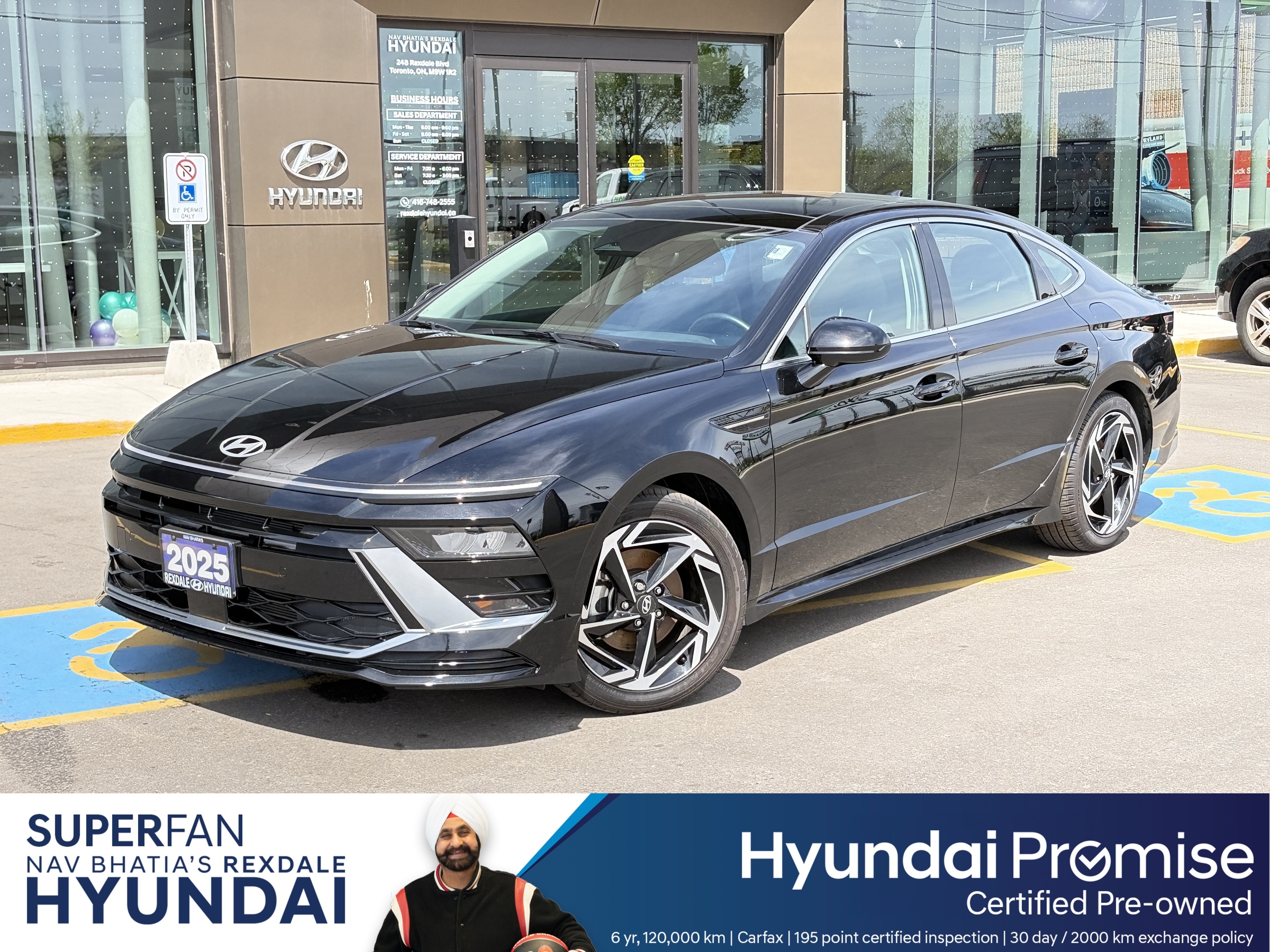 Black 2025 Hyundai Sonata Preferred Trend AWD Sedan 8-Speed Automatic