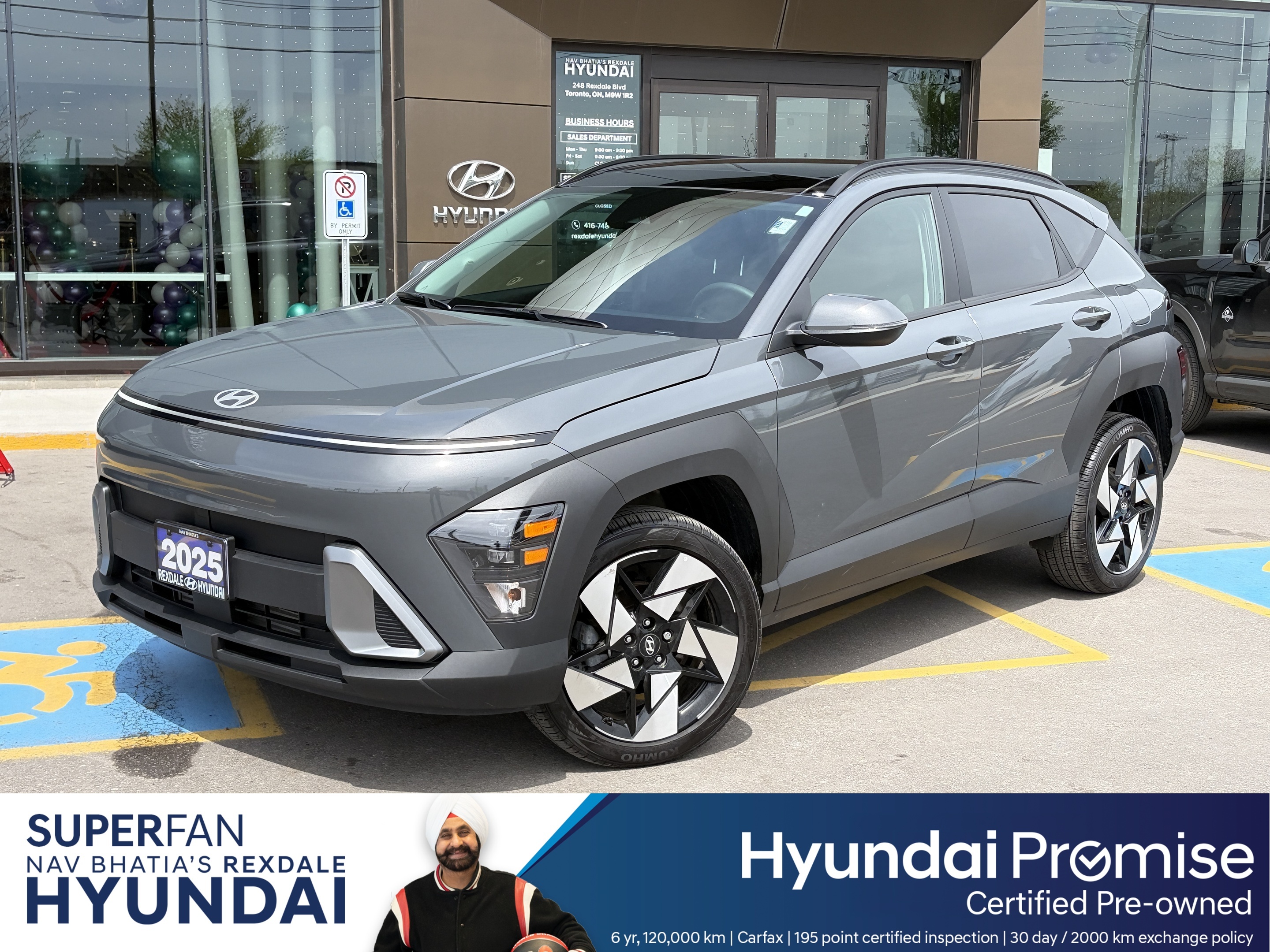Gray 2025 Hyundai Kona Preferred Sport AWD SUV / Crossover 8-Speed Automatic