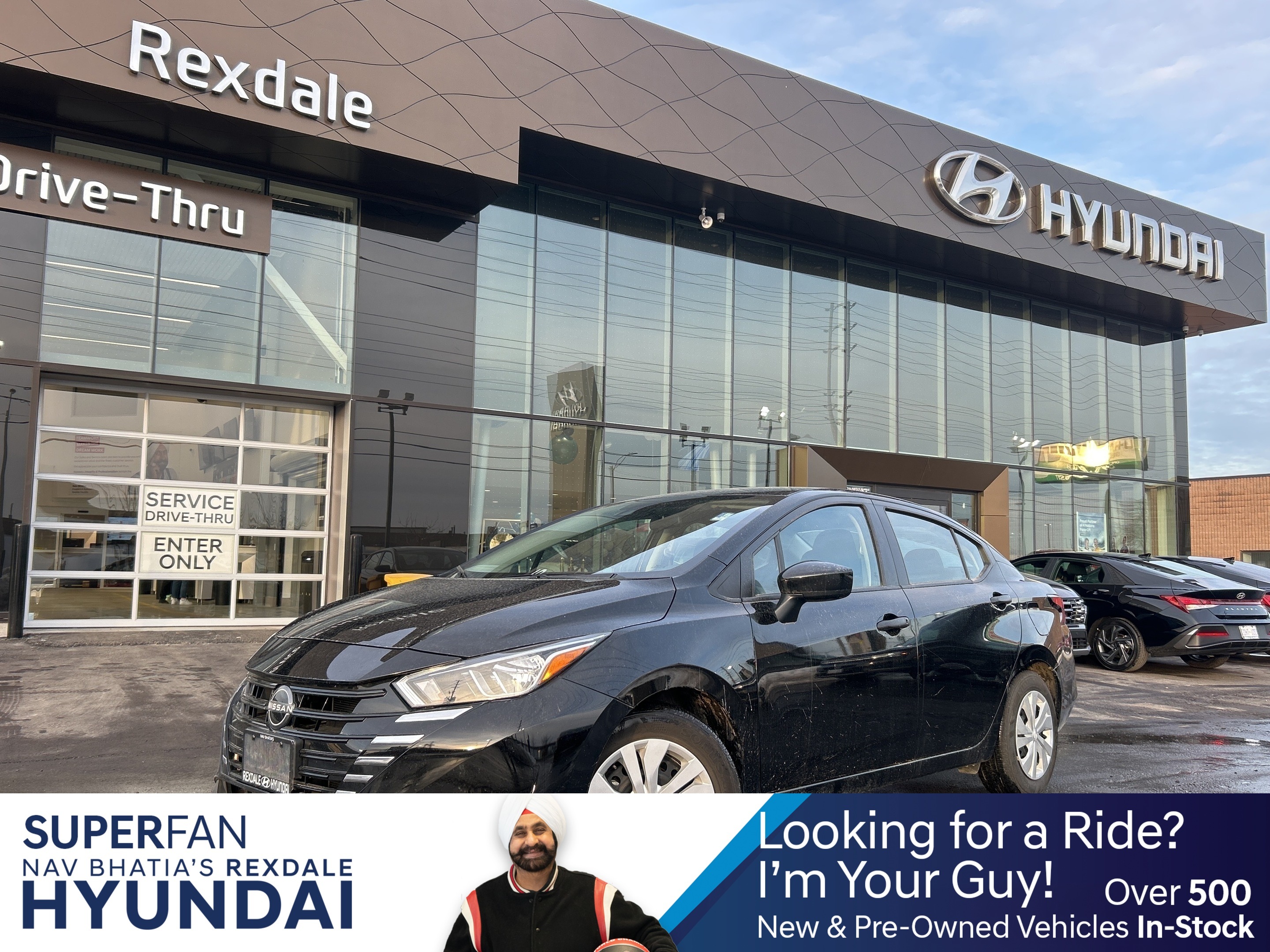 Black 2024 Nissan Versa S FWD Sedan Front-Wheel Drive Continuously Variable Transmission