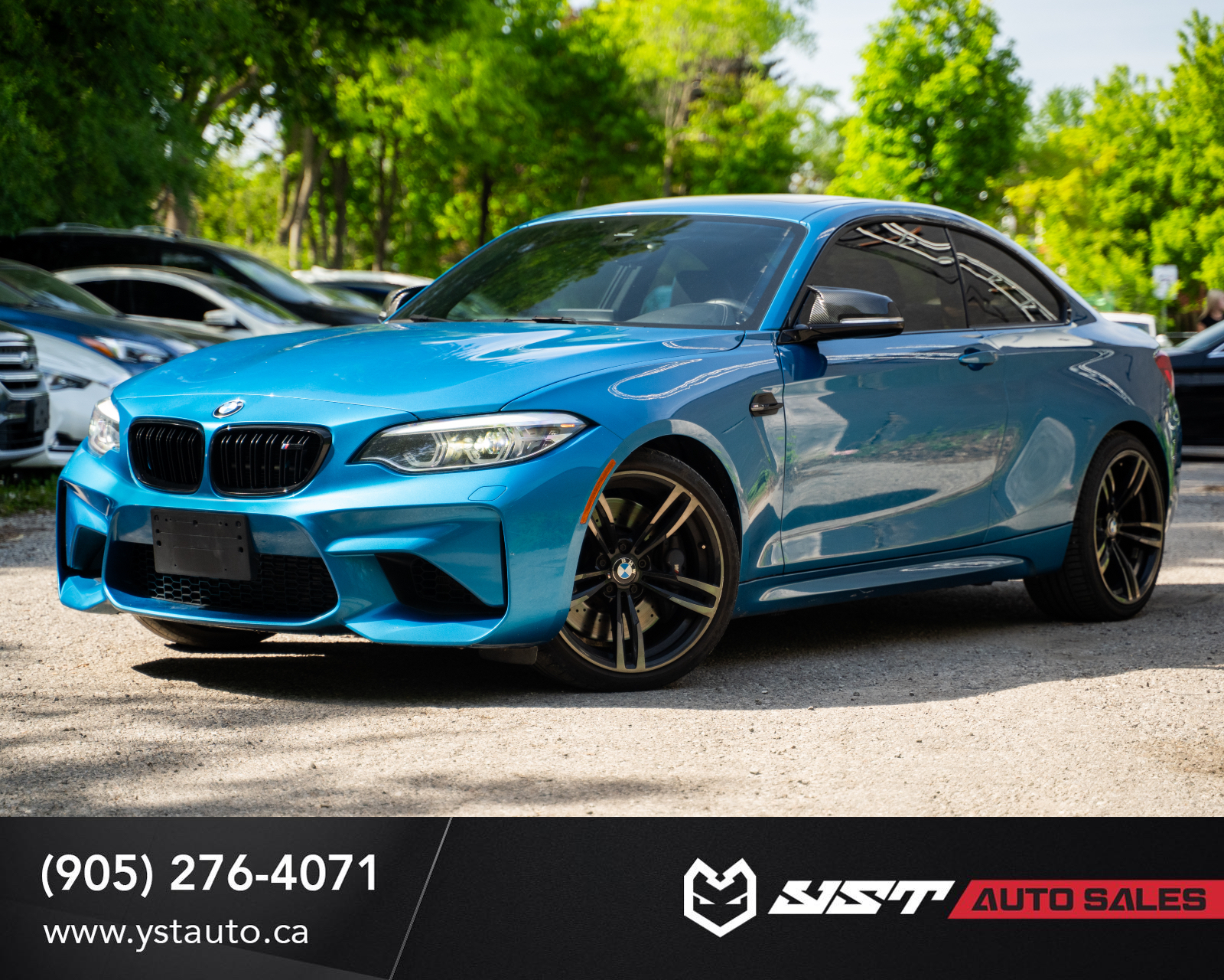 Blue 2018 BMW M2 RWD Coupe Rear-Wheel Drive 7-Speed Automatic