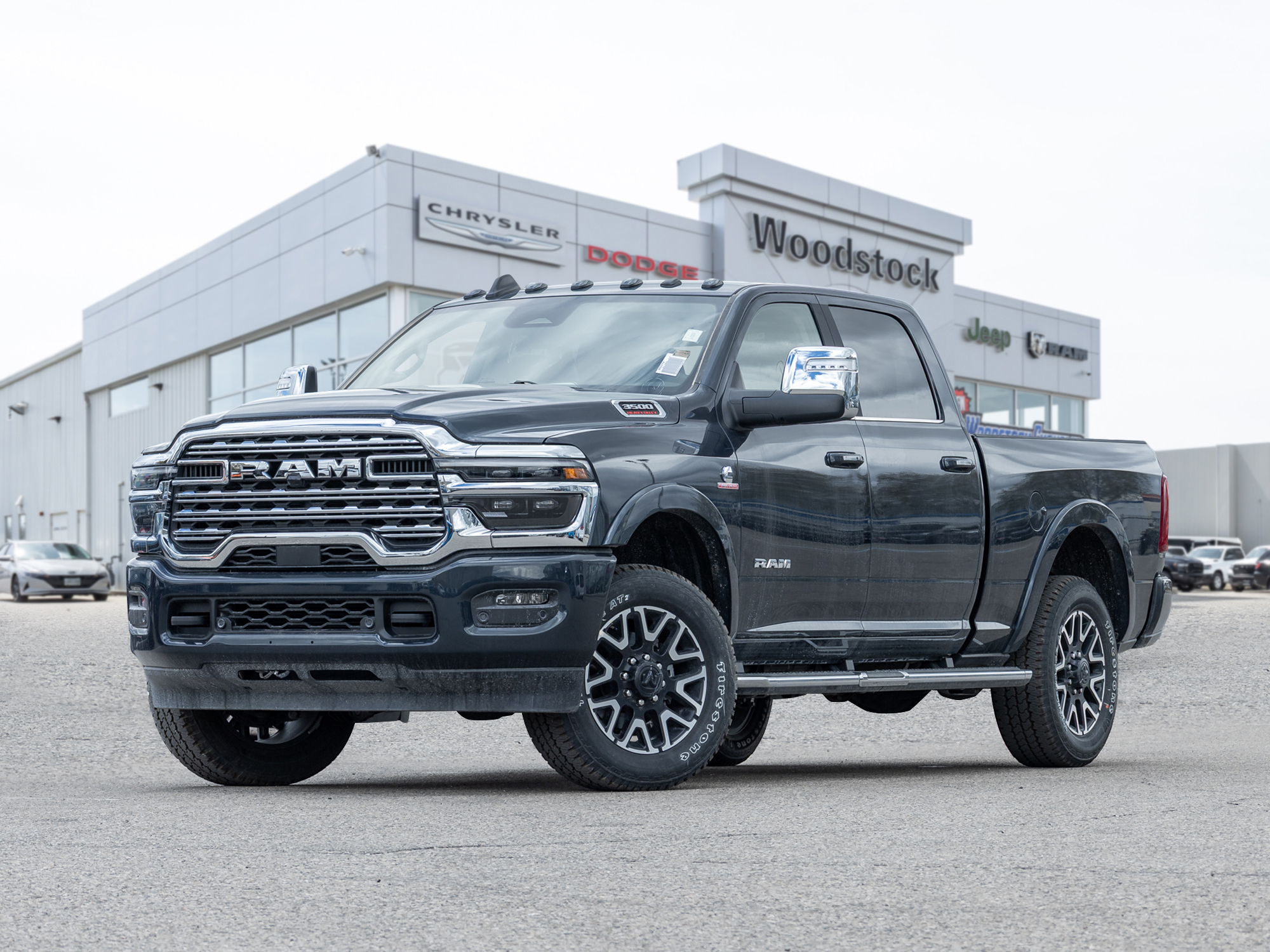 Blue 2026 RAM 3500 Limited Longhorn Crew Cab 4WD Pickup Truck Four-Wheel Drive 8-Speed Automatic