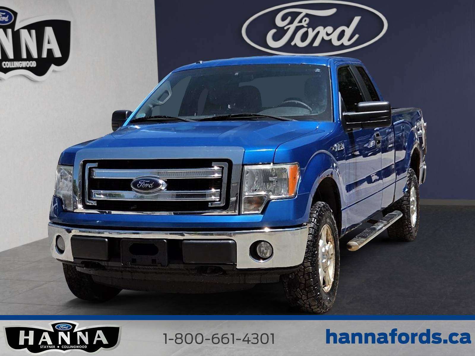Blue 2014 Ford F-150 XLT SuperCab 4WD Pickup Truck Four-Wheel Drive 6-Speed Automatic
