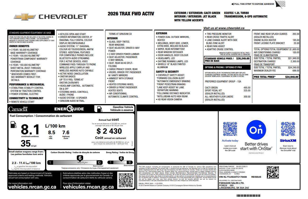 2026 Chevrolet Trax