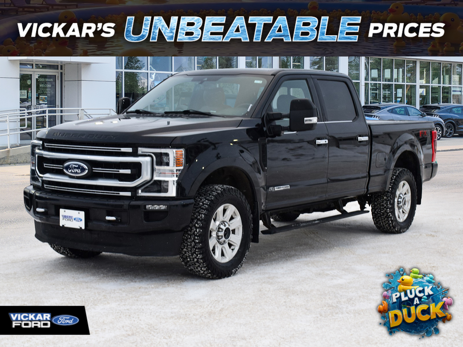 Gray 2020 Ford F-250 Super Duty Platinum Crew Cab 4WD Pickup Truck Four-Wheel Drive Automatic