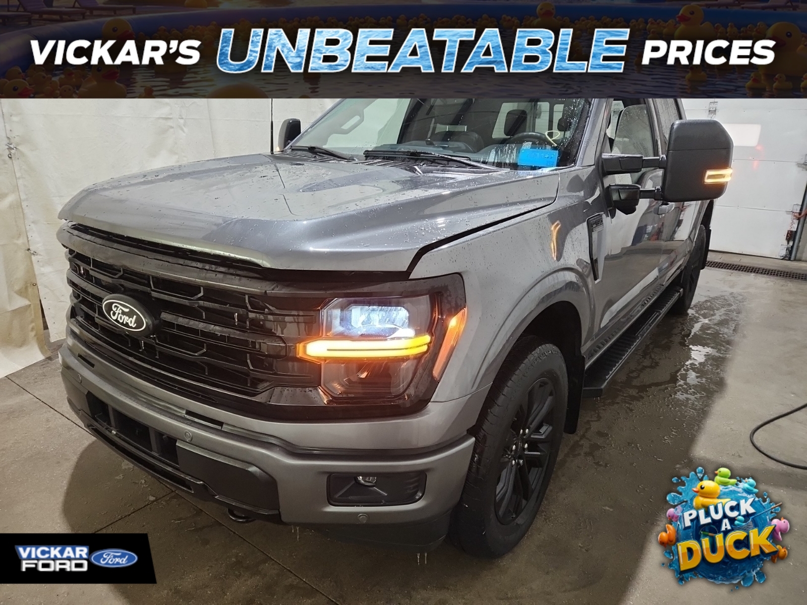 Gray 2024 Ford F-150 XLT SuperCrew 4WD Pickup Truck Four-Wheel Drive Automatic