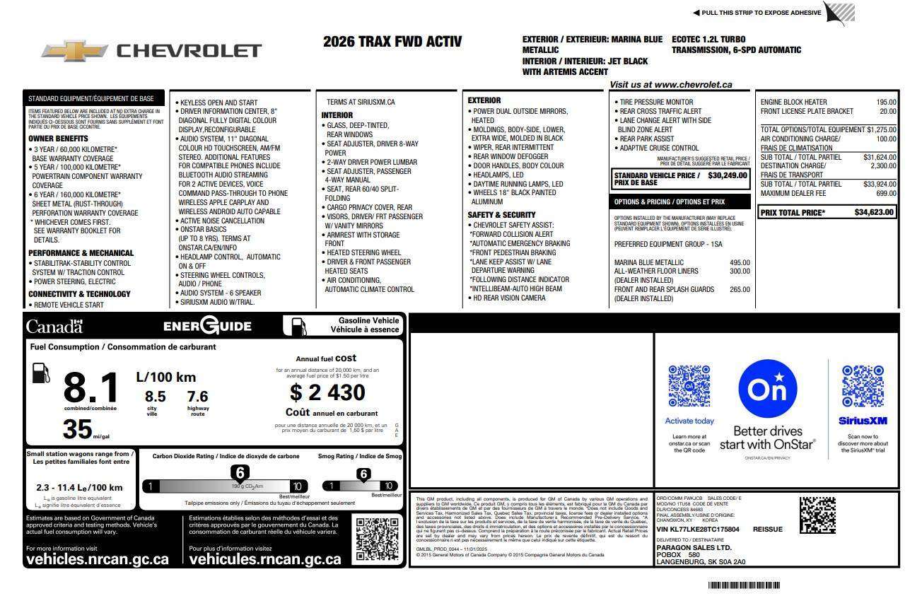 2026 Chevrolet Trax