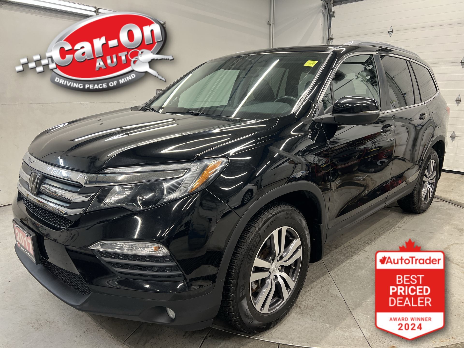 Black 2017 Honda Pilot EX-L AWD SUV / Crossover All-Wheel Drive Automatic
