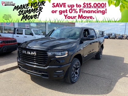 Black 2026 RAM 1500 Laramie Crew Cab 4WD Pickup Truck Four-Wheel Drive