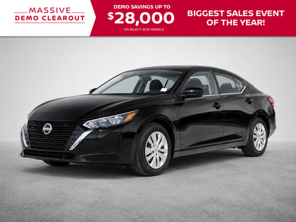 Black 2025 Nissan Sentra S FWD Sedan Front-Wheel Drive Continuously Variable Transmission