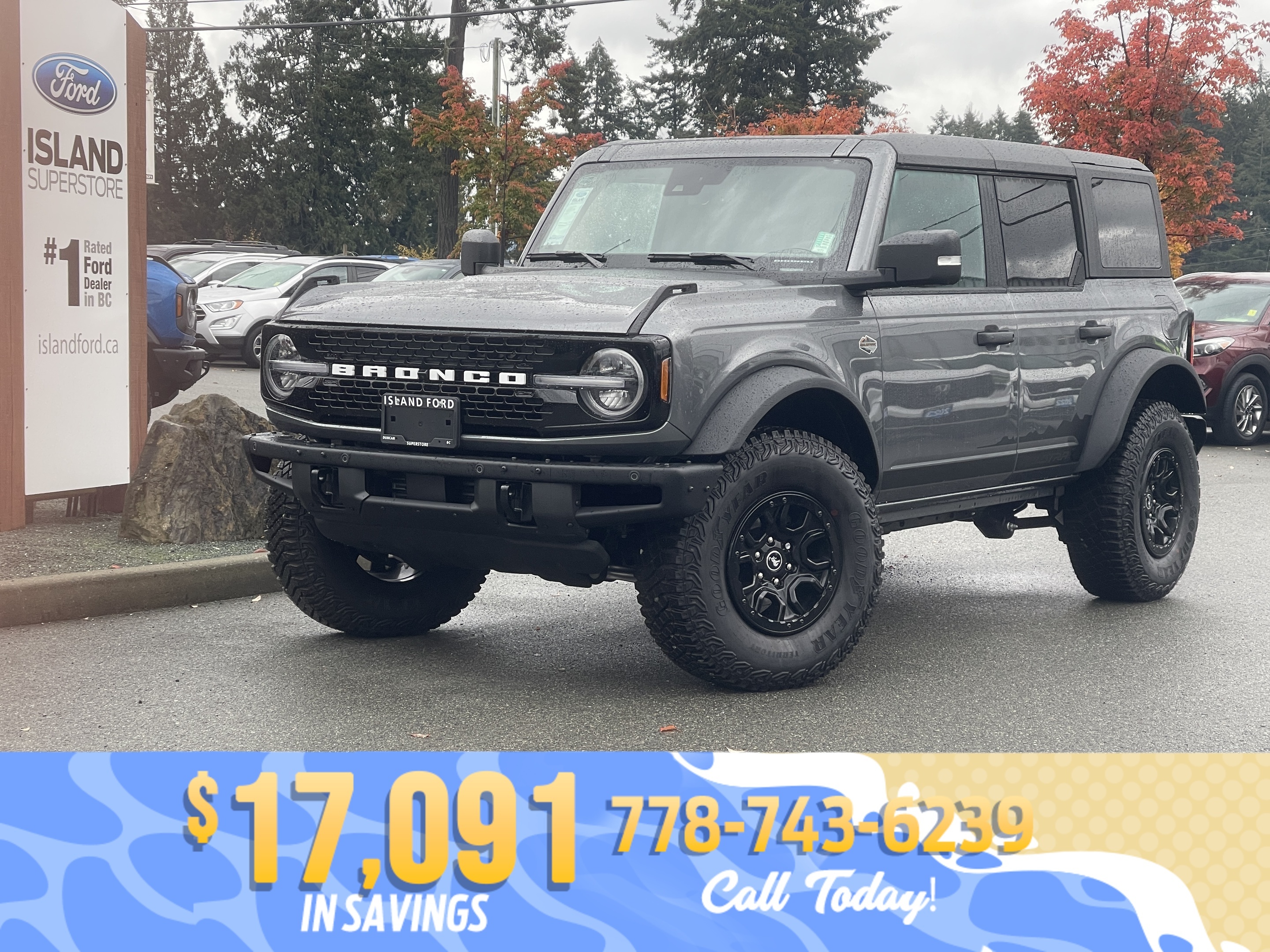 Gray 2024 Ford Bronco Wildtrak 4-Door 4WD SUV / Crossover Four-Wheel Drive Automatic