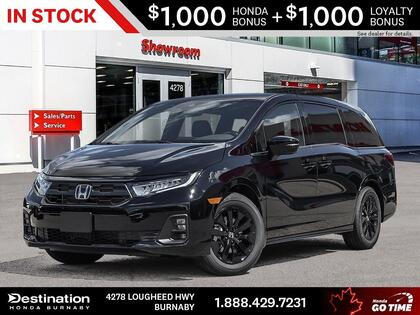 CRYSTAL BLACK PEARL 2026 Honda Odyssey Sport-L FWD Minivan Front-Wheel Drive Automatic