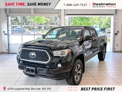 MIDNIGHT BLACK METALLIC 2018 Toyota Tacoma SR5 V6 Double Cab LB 4WD Pickup Truck Four-Wheel Drive Automatic