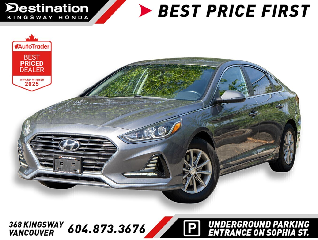 Gray 2018 Hyundai Sonata GL FWD Sedan Automatic