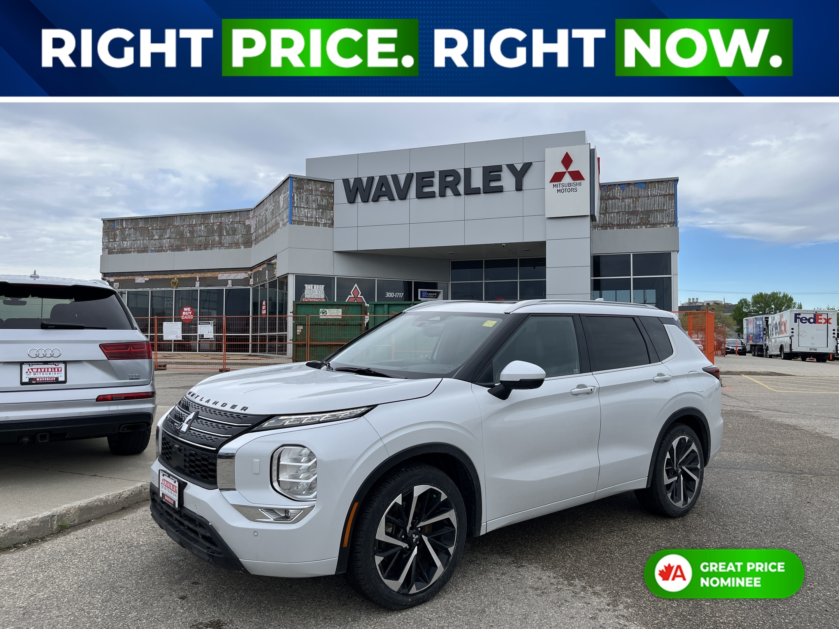 White 2024 Mitsubishi Outlander Hybrid Plug-in GT S-AWC SUV / Crossover Continuously Variable Transmission