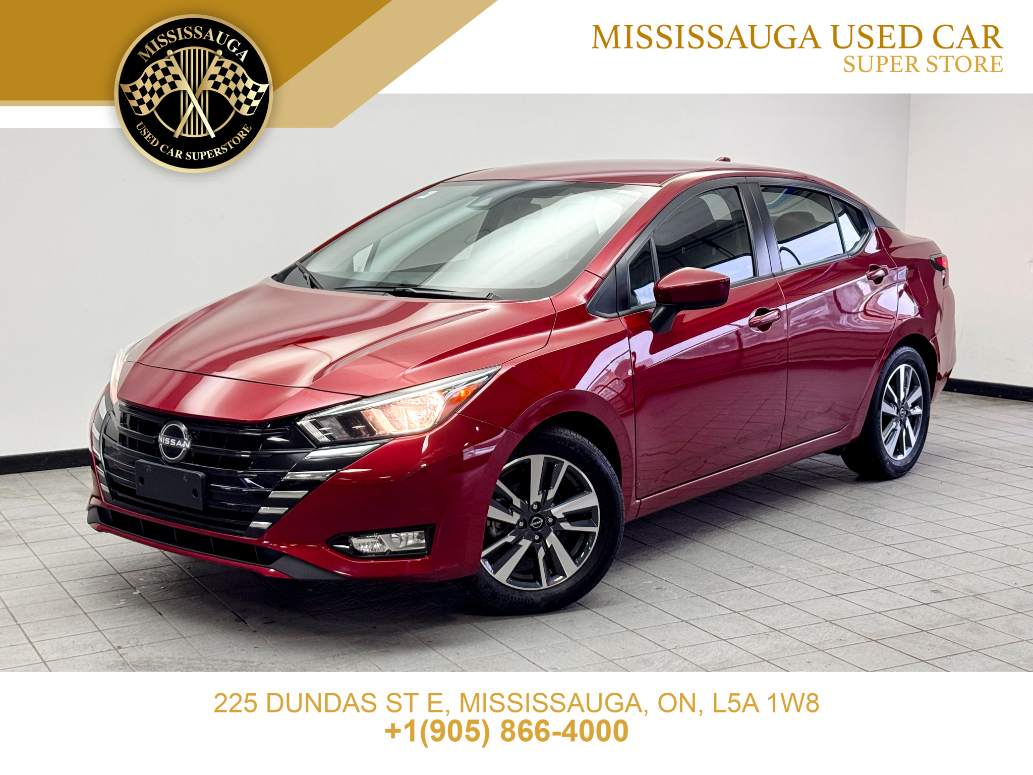 Red 2023 Nissan Versa SV FWD Sedan Front-Wheel Drive Automatic
