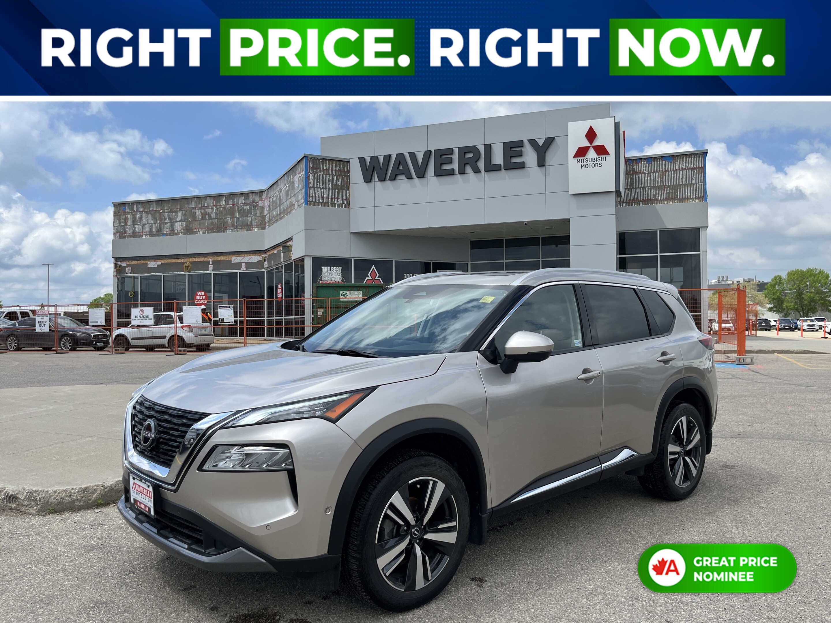 Silver 2023 Nissan Rogue SL AWD SUV / Crossover All-Wheel Drive Continuously Variable Transmission