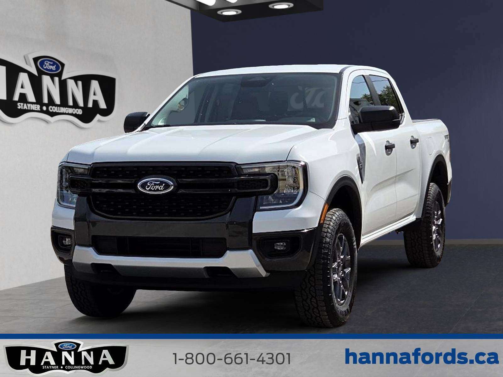 White 2026 Ford Ranger XLT SuperCrew 4WD Pickup Truck Four-Wheel Drive Automatic