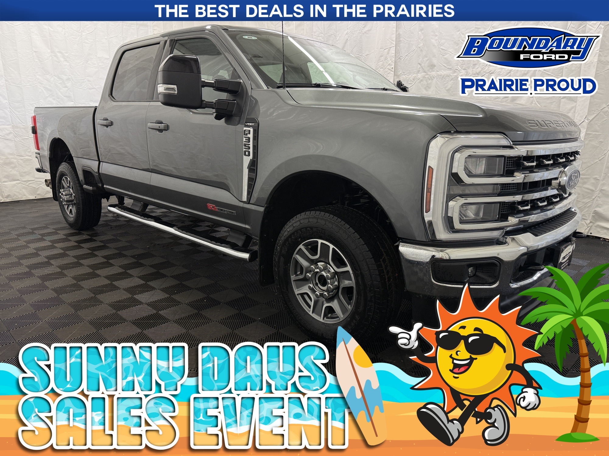 Gray (Dark Grey) 2024 Ford F-350 Super Duty Lariat Crew Cab 4WD Pickup Truck Four-Wheel Drive Automatic