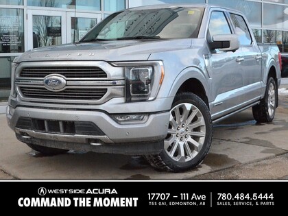 Silver 2022 Ford F-150 Limited SuperCrew 4WD Pickup Truck Four-Wheel Drive Automatic