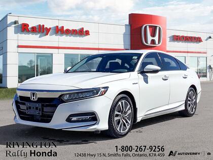 White 2019 Honda Accord Hybrid Sedan Front-Wheel Drive Automatic