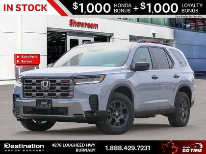 Gray (SONIC GREY PEARL) 2026 Honda Pilot TrailSport AWD SUV / Crossover All-Wheel Drive Automatic