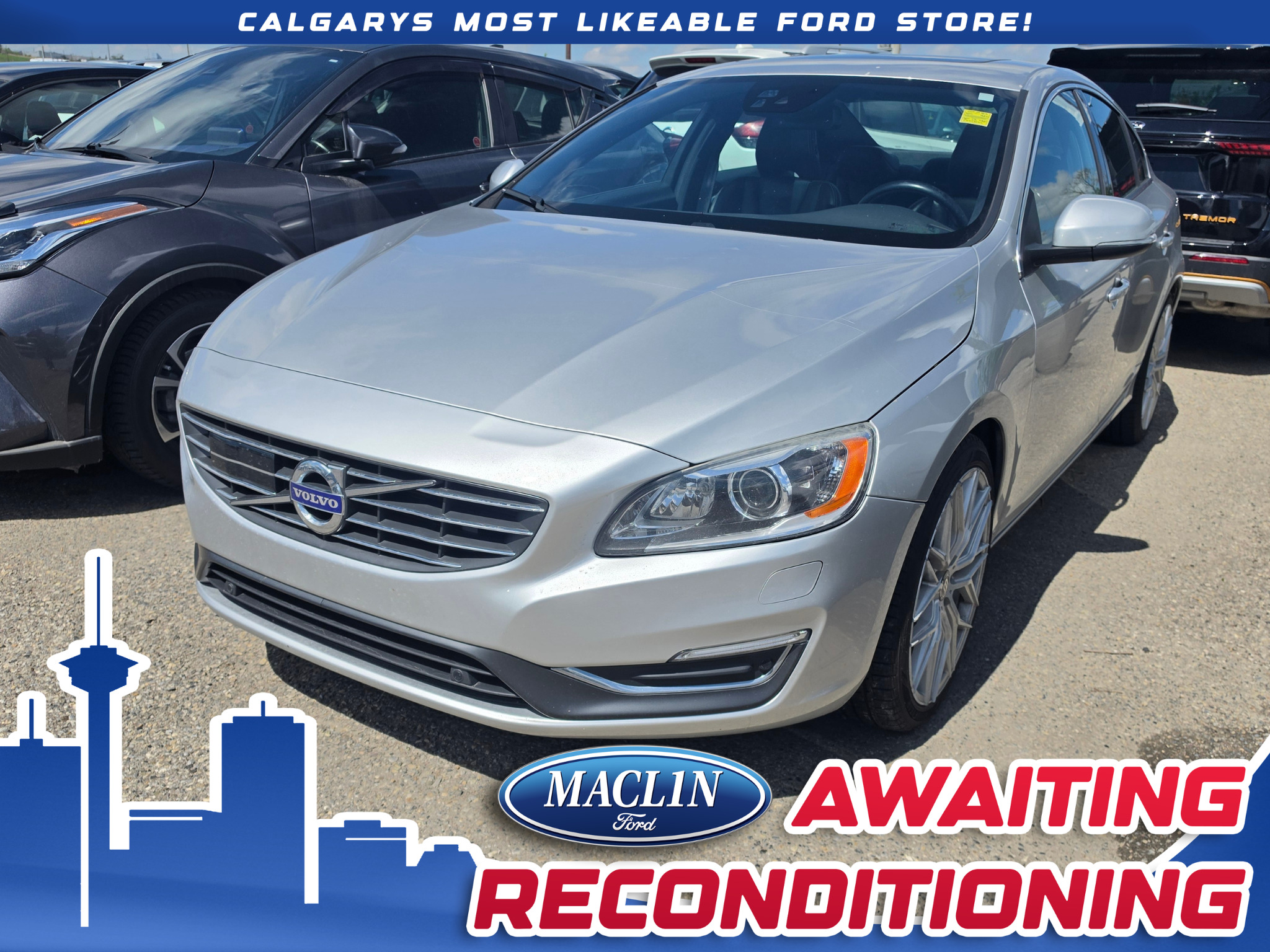 Silver 2015 Volvo S60 T5 Premier Plus AWD Sedan All-Wheel Drive 6-Speed Automatic