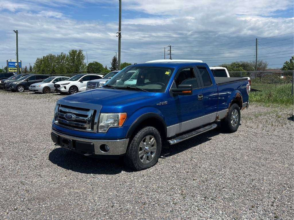 Blue 2009 Ford F-150 STX SuperCab 4WD Pickup Truck Four-Wheel Drive Automatic