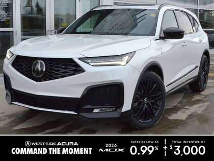 White 2026 Acura MDX SH-AWD with Platinum Elite and A-SPEC SUV / Crossover