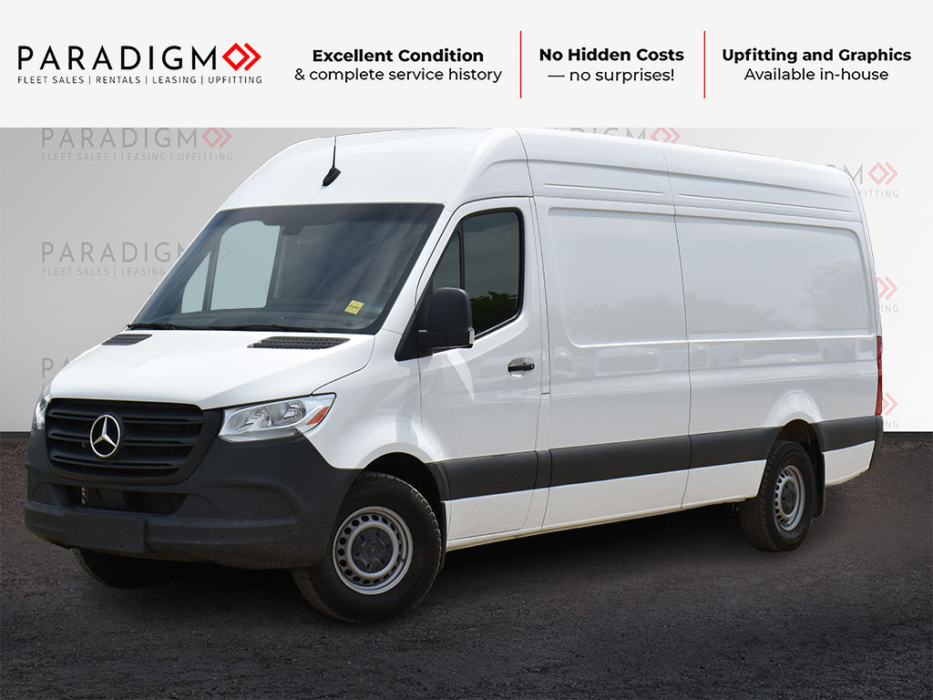 White 2024 Mercedes-Benz Sprinter Cargo 2500 170 High Roof RWD Van Rear-Wheel Drive 9-Speed Automatic