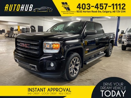 Black 2014 GMC Sierra 1500 SLT Crew Cab 4WD Pickup Truck Four-Wheel Drive Automatic