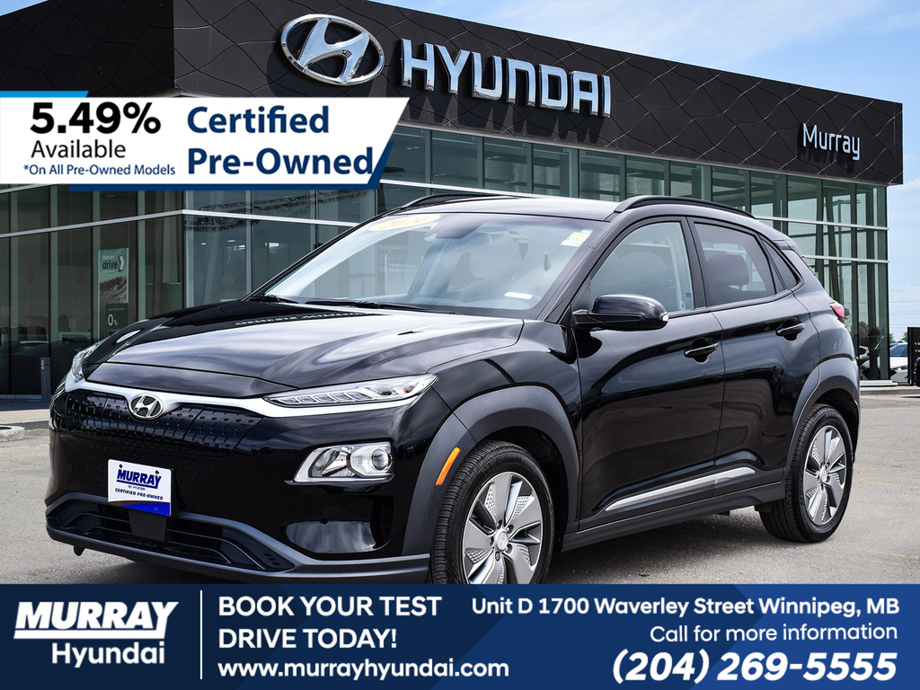 Phantom Black 2021 Hyundai Kona Electric Preferred FWD SUV / Crossover Automatic