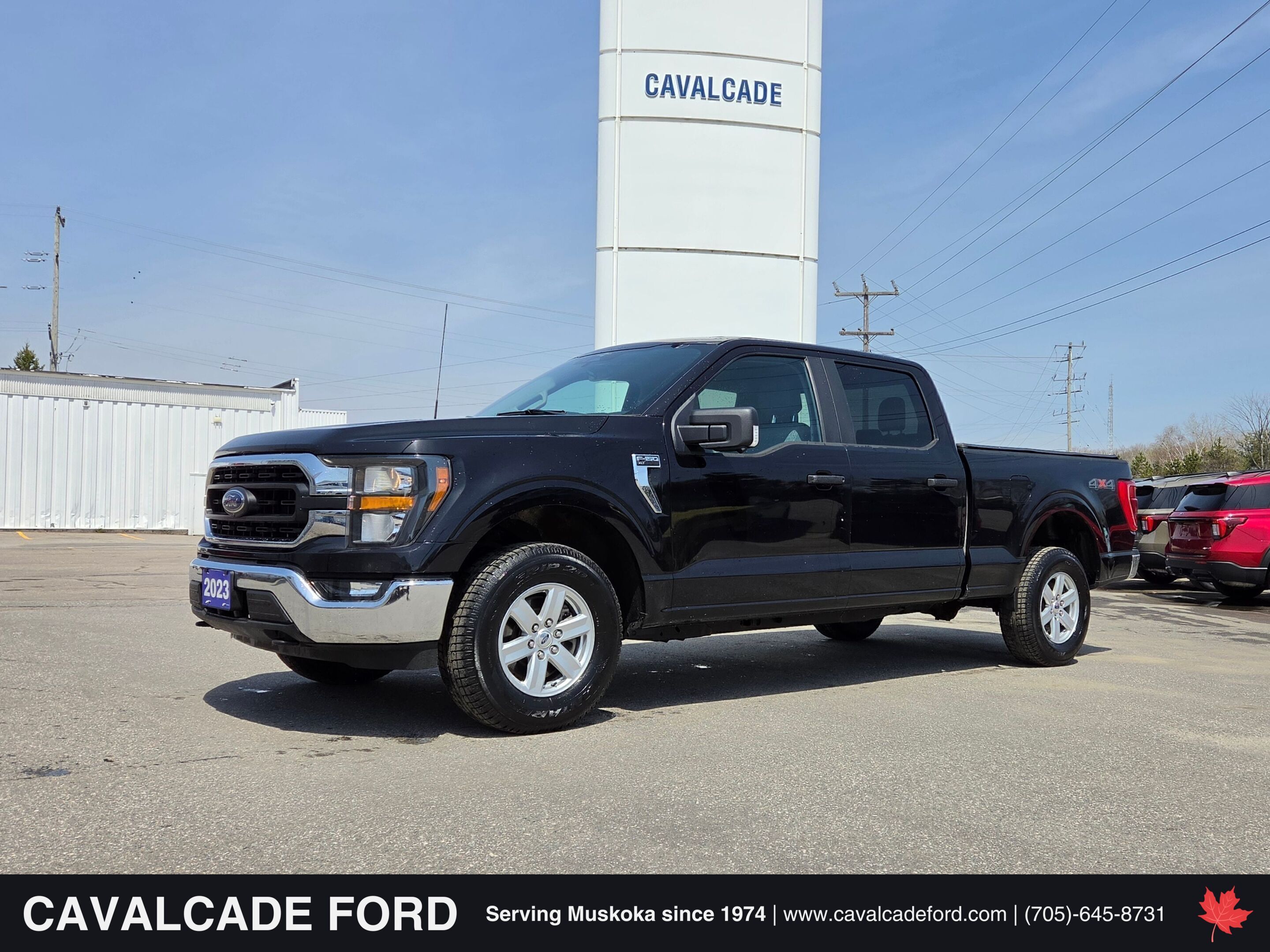 Black 2023 Ford F-150 XLT SuperCrew 4WD Pickup Truck Four-Wheel Drive Automatic
