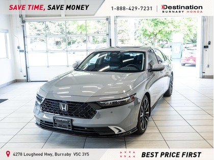 Gray (URBAN GREY PEARL) 2025 Honda Accord Hybrid Touring FWD Sedan Front-Wheel Drive Automatic