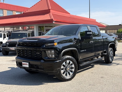 Black 2023 Chevrolet Silverado 2500HD Custom Crew Cab 4WD Pickup Truck Four-Wheel Drive 6-Speed Automatic