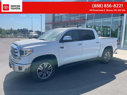 White 2020 Toyota Tundra Platinum CrewMax 4WD Pickup Truck Four-Wheel Drive Automatic