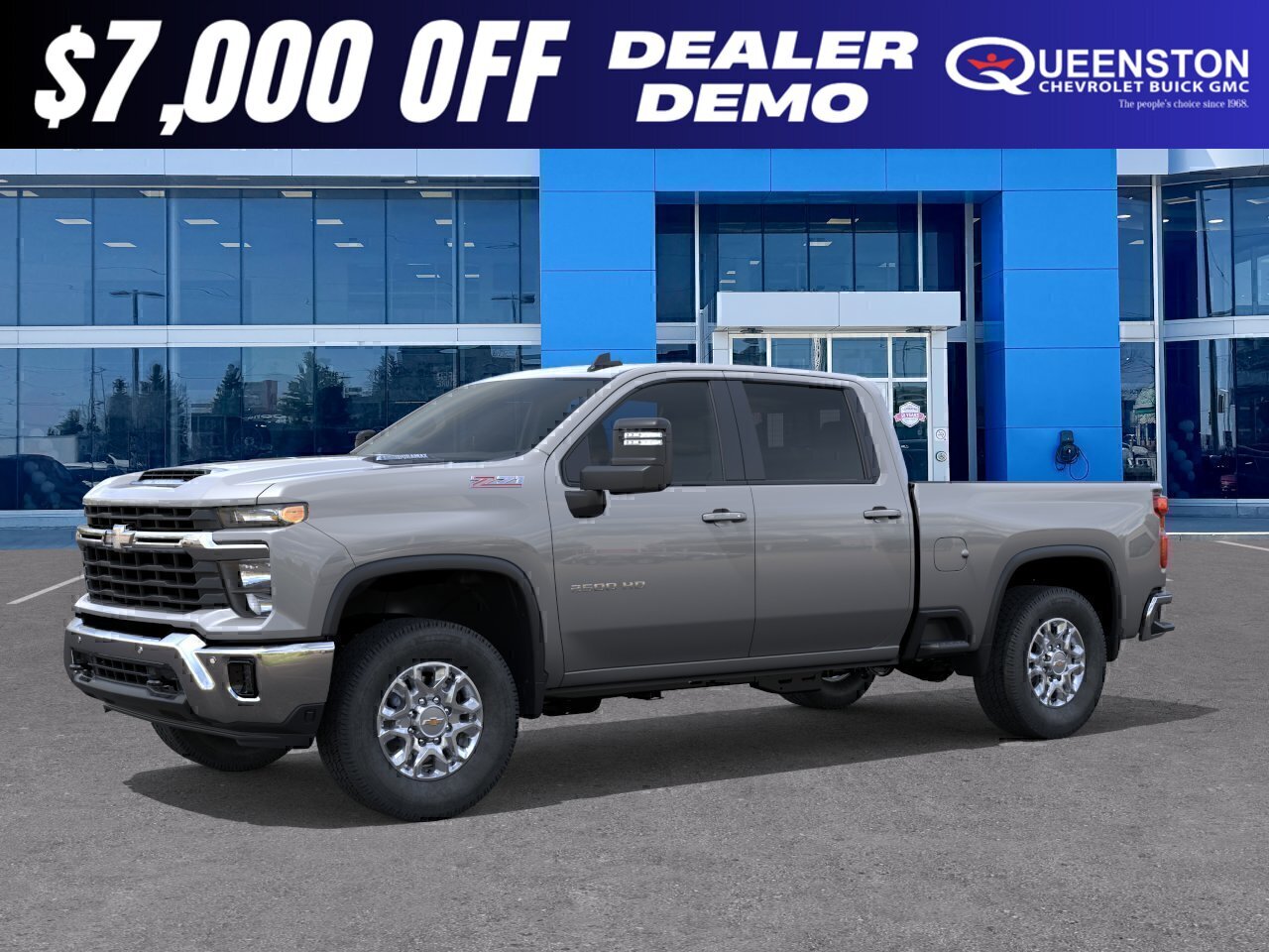 Gray 2026 Chevrolet Silverado 2500HD LT Crew Cab 4WD Pickup Truck Four-Wheel Drive Automatic