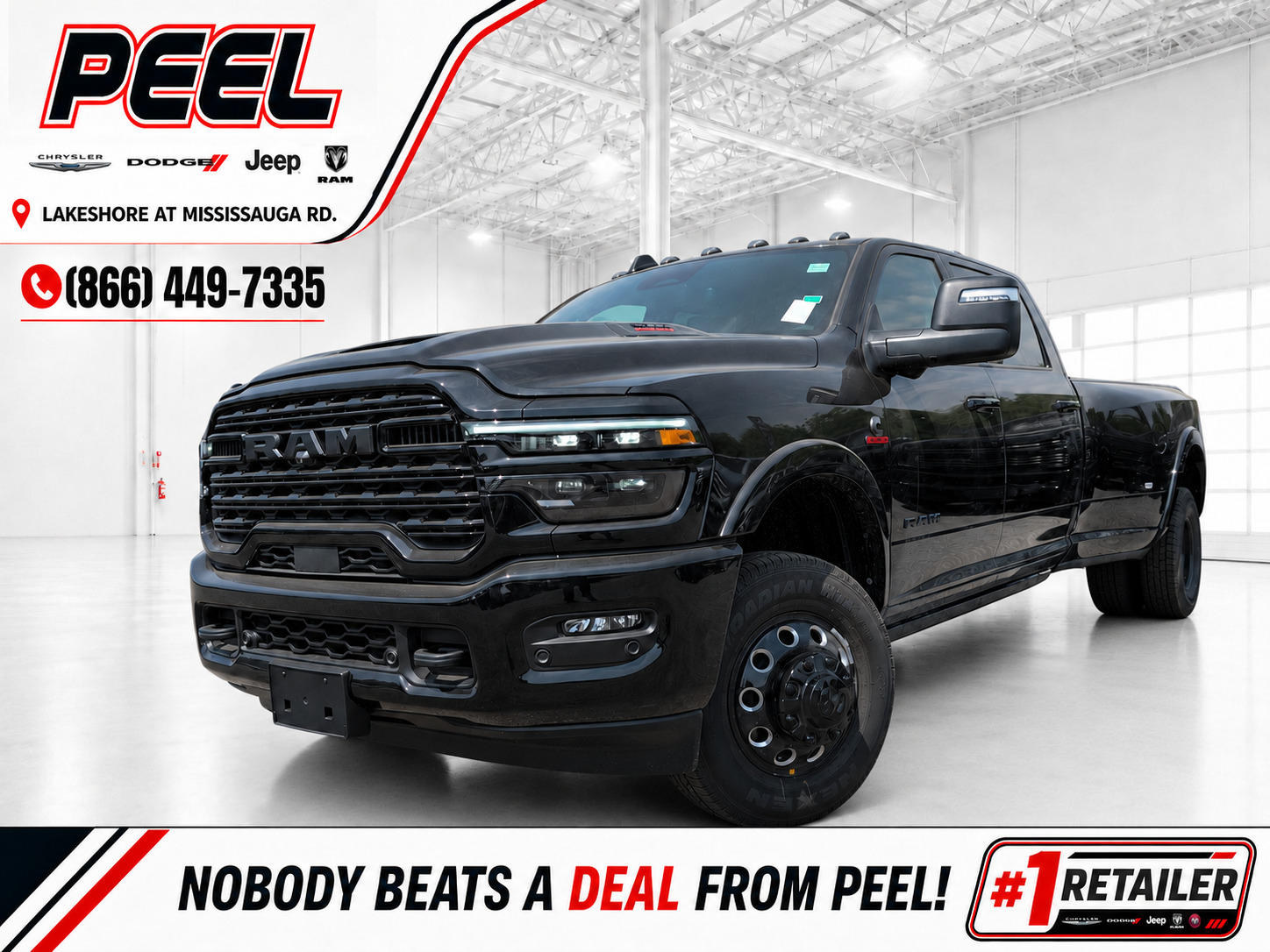 Black 2026 RAM 3500 Pickup Truck Four-Wheel Drive Automatic
