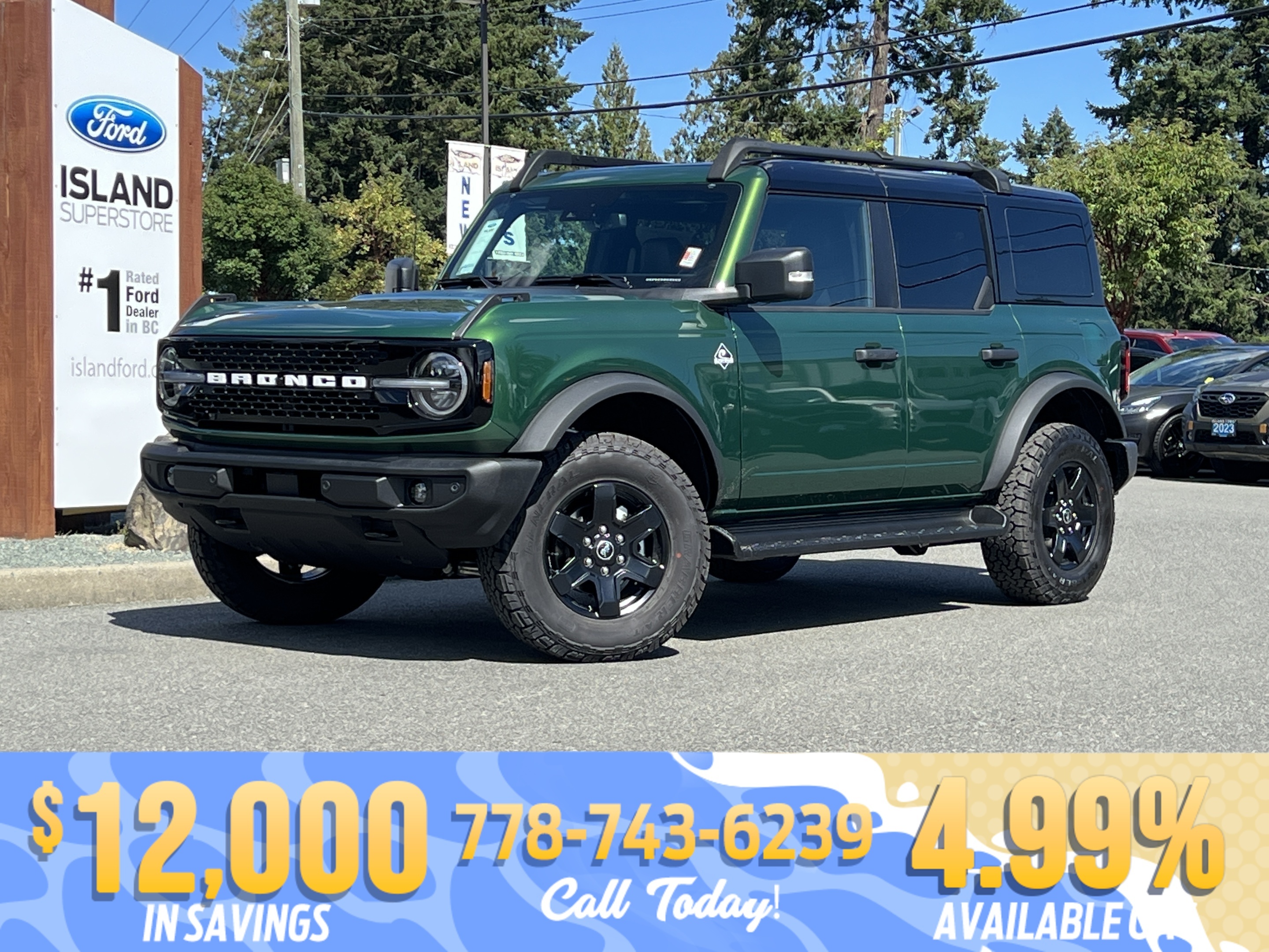 Green 2025 Ford Bronco Outer Banks 4-Door 4WD SUV / Crossover Four-Wheel Drive Automatic