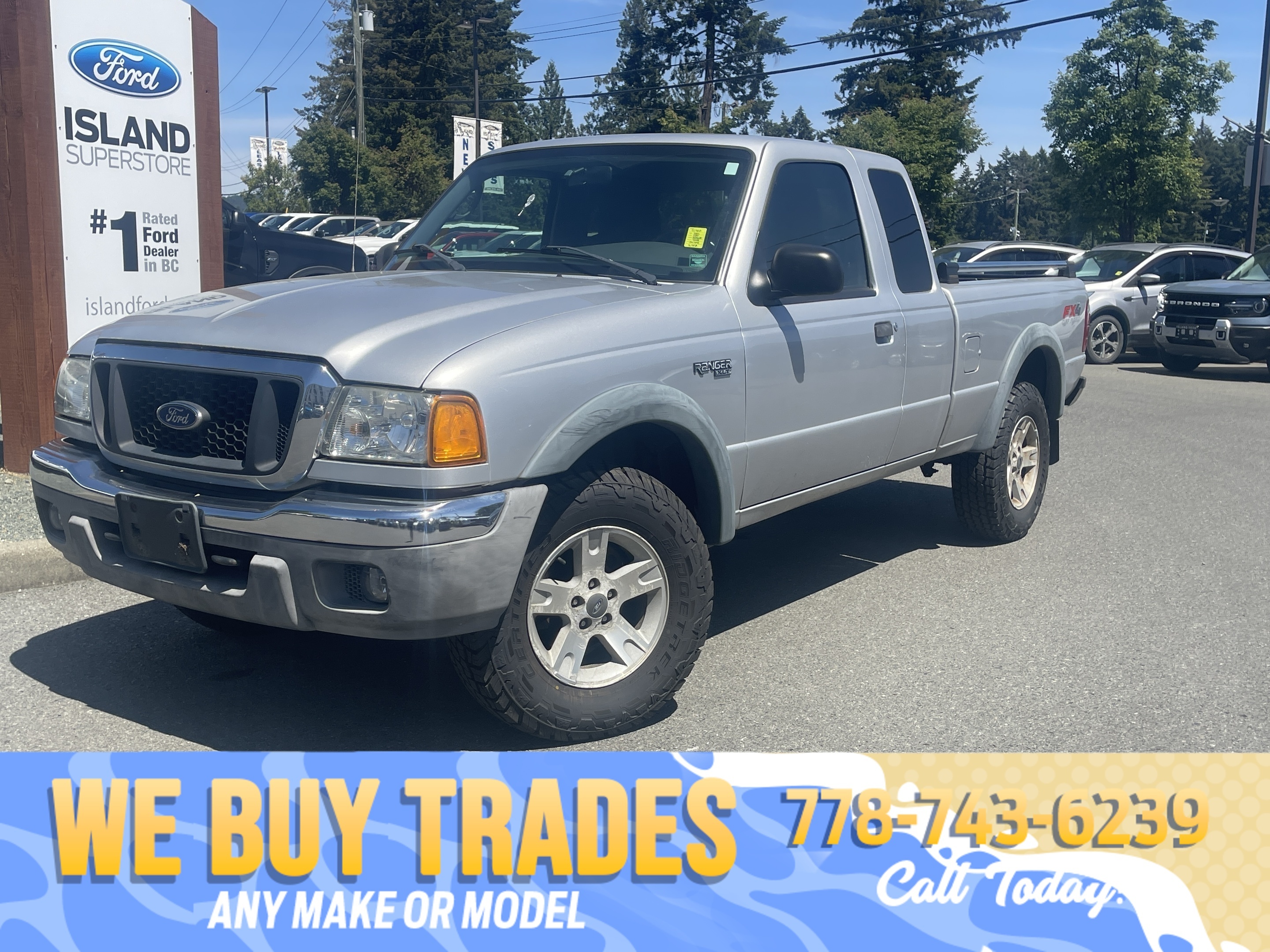 Silver 2004 Ford Ranger Pickup Truck Automatic