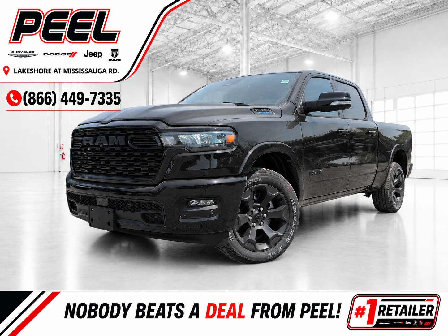 Black 2026 RAM 1500 Big Horn Quad Cab 4WD Pickup Truck Four-Wheel Drive 8-Speed Automatic