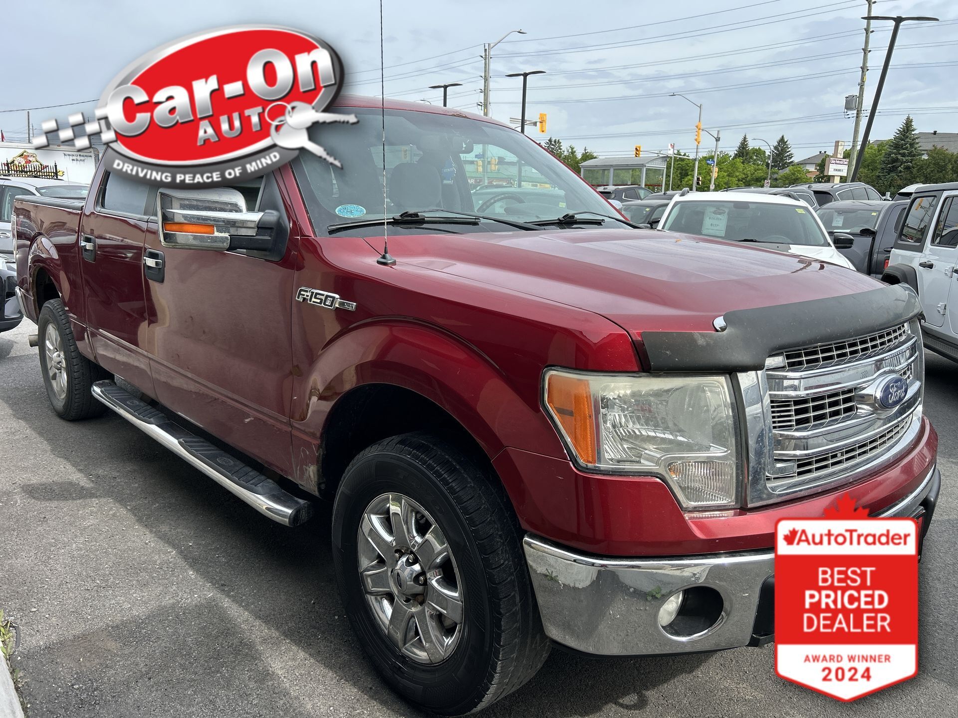 Red 2013 Ford F-150 XLT SuperCrew 4WD Pickup Truck Four-Wheel Drive Automatic