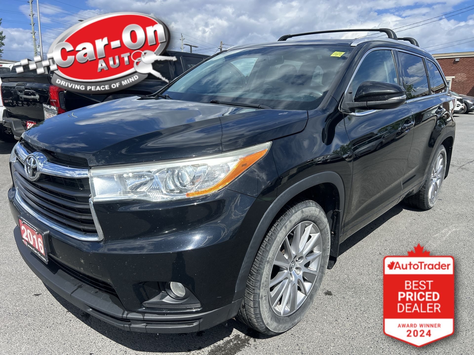 Black 2016 Toyota Highlander XLE AWD SUV / Crossover All-Wheel Drive Automatic