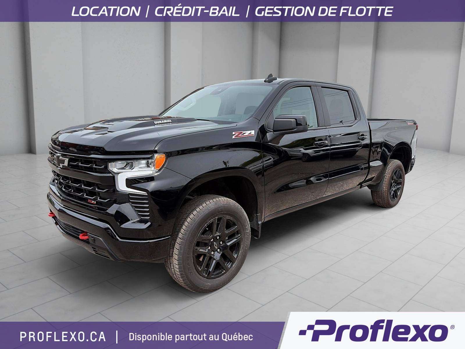 Black 2026 Chevrolet Silverado 1500 LT Trail Boss Crew Cab 4WD Pickup Truck Four-Wheel Drive Automatic