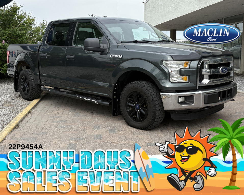 Gray 2015 Ford F-150 XLT SuperCrew 4WD Pickup Truck Four-Wheel Drive 6-Speed Automatic