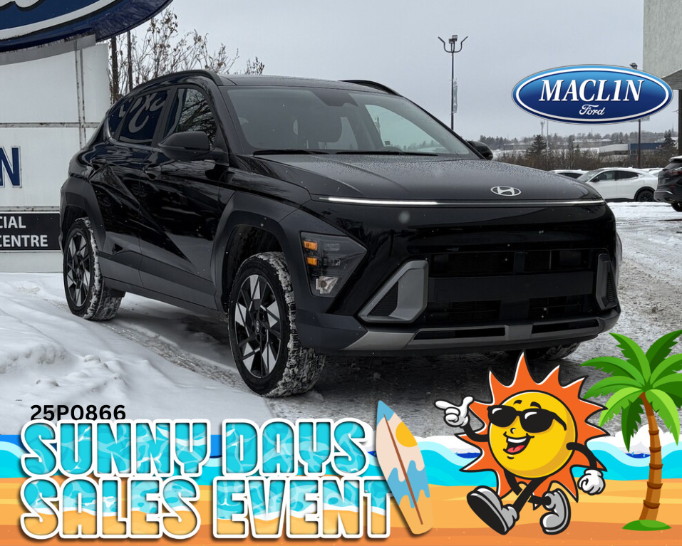 Black 2025 Hyundai Kona Preferred AWD SUV / Crossover Continuously Variable Transmission