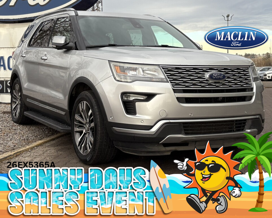 Gray 2019 Ford Explorer Platinum AWD SUV / Crossover All-Wheel Drive 6-Speed Automatic